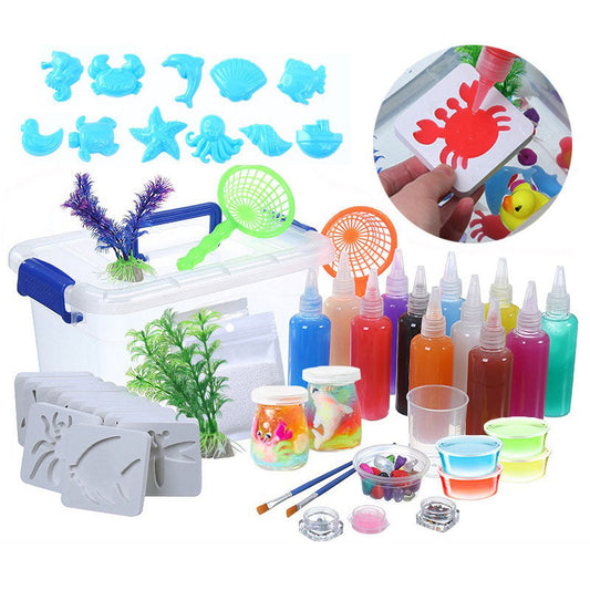 🎄💕Vroege kerstuitverkoop 50% KORTING🎁-🦀Magic Water ELF, handgemaakte aquagel-sensorische speelgoedset voor kinderen🐟