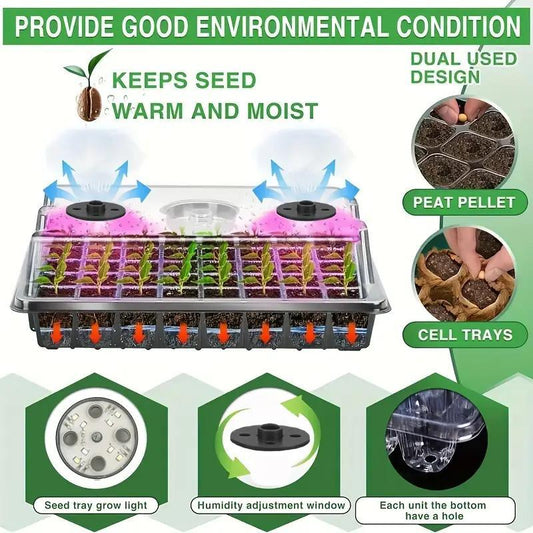 🔥40% korting zolang de voorraad strekt!🎉Zaadstarters met groeilamp