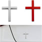 ✝️ Metal Jesus Christ Kruis Badge Stickers | 3D Kruis Zelfklevende Auto-Overlay Kratervuller