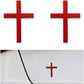 ✝️ Metal Jesus Christ Kruis Badge Stickers | 3D Kruis Zelfklevende Auto-Overlay Kratervuller