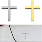 ✝️ Metal Jesus Christ Kruis Badge Stickers | 3D Kruis Zelfklevende Auto-Overlay Kratervuller
