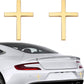 ✝️ Metal Jesus Christ Kruis Badge Stickers | 3D Kruis Zelfklevende Auto-Overlay Kratervuller