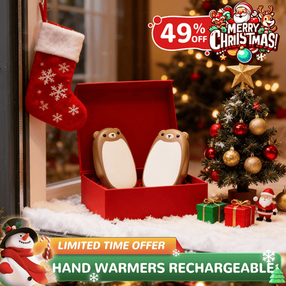🎉KERSTVERKOOP – 50% KORTING!🌟 Oplaadbare Handwarmers – Schattig Berenontwerp, 3 Seconden Warmte – 3 Temperaturen, 2000mAh – 85g per Stuk – Perfect Cadeau! ❄️✨
