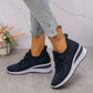 🔥Laatste dag-actie 50% KORTING – Casual damesmode, ademende orthopedische sneakers met strassversiering