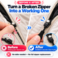 🔧🧳 Makkelijk te Installeren Ritsherstelkit – Duurzame Constructie, Soepel Bediening & Brede Compatibiliteit voor Kleding/Bagage!