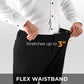 Hoge stretch broek met rechte benen