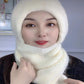 🌹Gepolsterde en verdikte sjaal met capuchon uit één stuk, 🔥🔥warme eekhoorn fleece wind- en sneeuwhoed