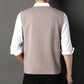 Herenmode Gebreide Knop Sweater Vest Zakelijke Combinatie