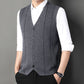 Herenmode Gebreide Knop Sweater Vest Zakelijke Combinatie