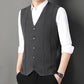 Herenmode Gebreide Knop Sweater Vest Zakelijke Combinatie