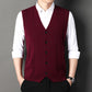 Herenmode Gebreide Knop Sweater Vest Zakelijke Combinatie