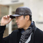Hoge kwaliteit lederen platte top warme baseball cap