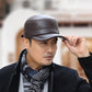 Hoge kwaliteit lederen platte top warme baseball cap