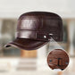 Hoge kwaliteit lederen platte top warme baseball cap