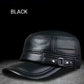 Hoge kwaliteit lederen platte top warme baseball cap