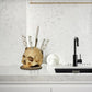 Creatieve schedel meshouder van hars