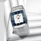 Heren Ultradunne Vierkante Quartzhorloge met Meshband