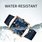 Heren Ultradunne Vierkante Quartzhorloge met Meshband