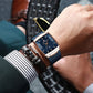 Heren Ultradunne Vierkante Quartzhorloge met Meshband