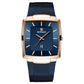Heren Ultradunne Vierkante Quartzhorloge met Meshband