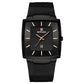 Heren Ultradunne Vierkante Quartzhorloge met Meshband