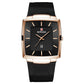 Heren Ultradunne Vierkante Quartzhorloge met Meshband