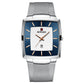 Heren Ultradunne Vierkante Quartzhorloge met Meshband