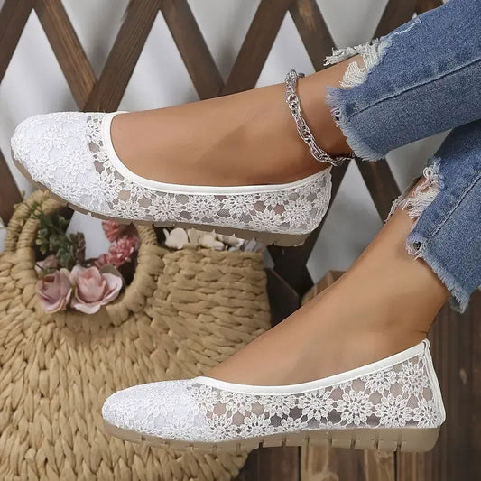✨Stijlvolle platte Mesh-schoenen met ronde teen👟 Stap in stijl en comfort!🌟