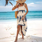 Vrouwen Zomerprint Mouwloze Flowy Lange Jurk