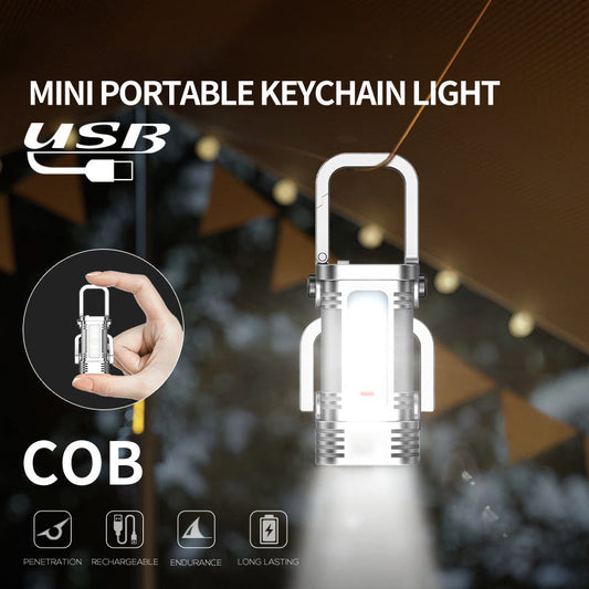 Multifunctionele Mini Sleutelhanger Zaklamp met Clip