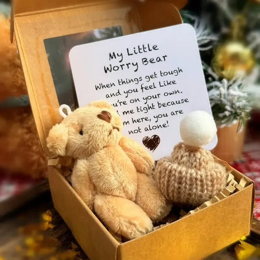 Handgemaakte Mini Pluche Teddybeer in Doos