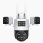 3-Lens 360° WiFi beveiligingscamera voor buite