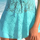 🏖️Hot Sale 50% korting💕 Dames tweedelig badpak: top met V-hals en kanten afwerking + boyshorts