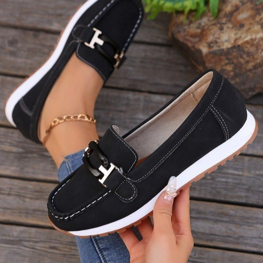 🥿✨Casual Loafers met dikke zool en bovenwerk van imitatiesuède Orthopedische schoenen