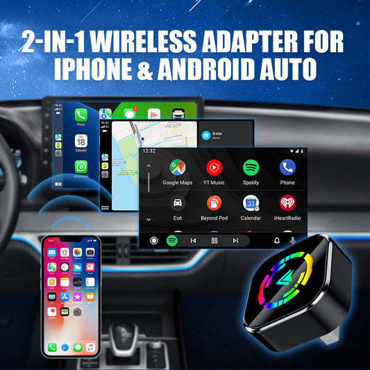 🔥2025 Hot Sale 50% Korting🔥2-in-1 Draadloze Adapter voor iPhone & Android Auto