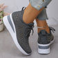 🔥Laatste dag-actie 50% KORTING – Casual damesmode, ademende orthopedische sneakers met strassversiering