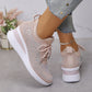 🔥Laatste dag-actie 50% KORTING – Casual damesmode, ademende orthopedische sneakers met strassversiering
