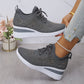 🔥Laatste dag-actie 50% KORTING – Casual damesmode, ademende orthopedische sneakers met strassversiering