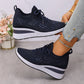 🔥Laatste dag-actie 50% KORTING – Casual damesmode, ademende orthopedische sneakers met strassversiering