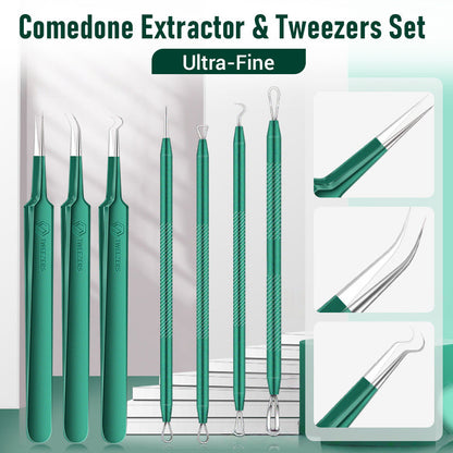 Ultra-Fine Comedone Extractor & Tweezers Set