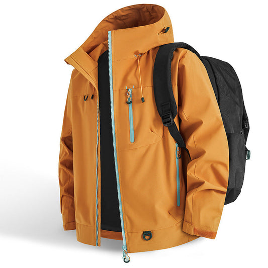 🧥 Outdoor Waterdichte Sportjas Met Capuchon – Winddicht, Waterafstotend & Ademend, Perfect Voor Avonturen!
