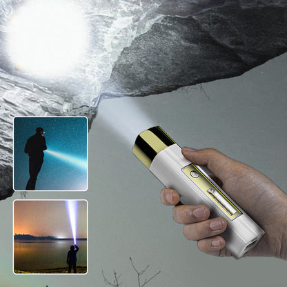 Mini 2-in-1 zaklamp met hoge helderheid en powerbank
