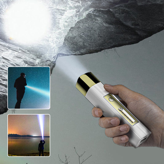 Mini 2-in-1 zaklamp met hoge helderheid en powerbank