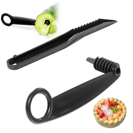 Spiraalmes en V-vorm Snijmes voor Fruitdecoratie