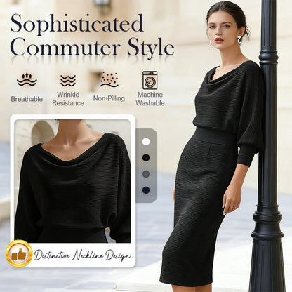 ⏰50% korting! Elegante Slankmakende Jurk met Getailleerde Taille 💃