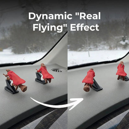 🧹Magische bezemsteel autodashboardversiering