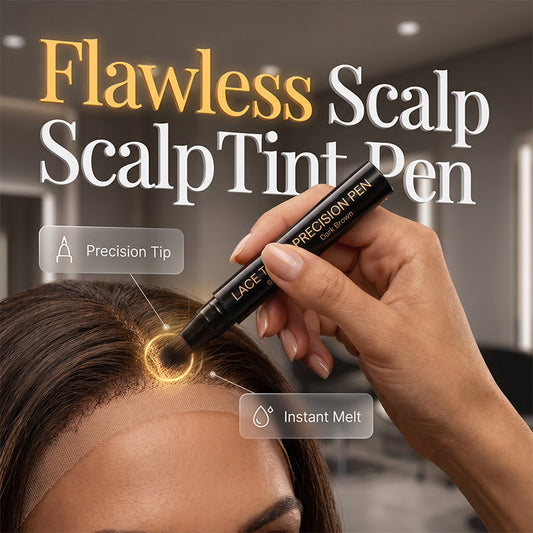 Lace-knoopjes direct onzichtbaar maken! Zweetbestendige wig-hoofdhuid tint pen
