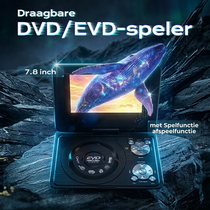 7.8-inch draagbare DVD/EVD-speler met gamefunctie
