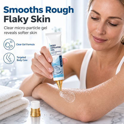 Zachte bodyscrubgel en reinigende douchegel voor een exfoliërende lichaamsverzorging in een zakje van 15 ml